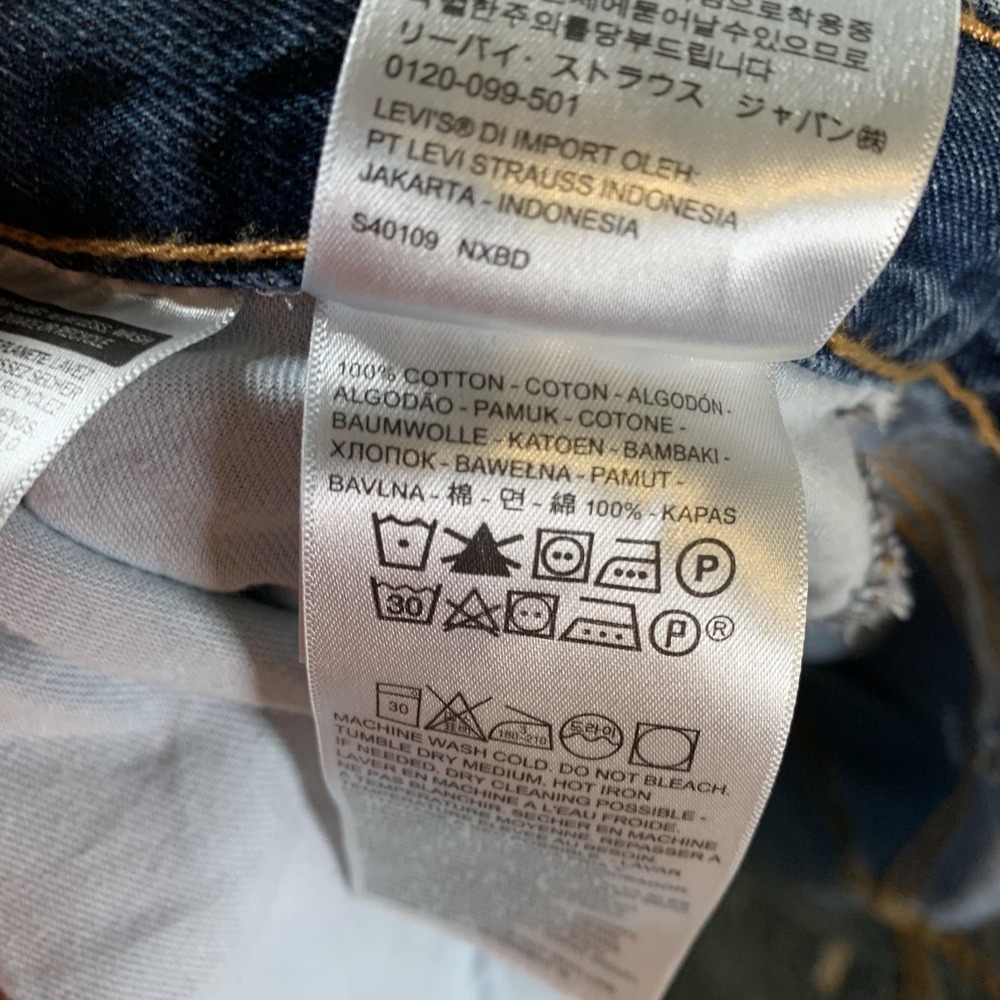 Levis 550 Jeans Mens 38x32 Blue Denim Relaxed Fit Tapered Leg 100% Cotton Pants - Picture 8 of 13